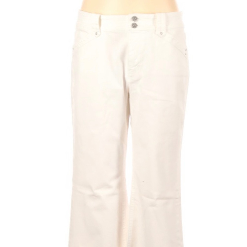 WHBM white denim jeans pants trouser leg 8R